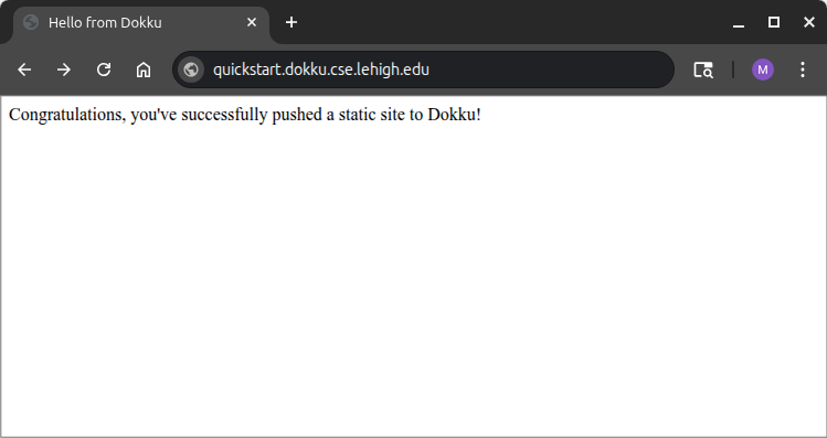 The static web site is live